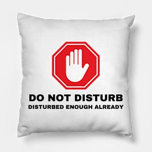 Do Not Disturb.  Disturbed Enough Already. Pillow