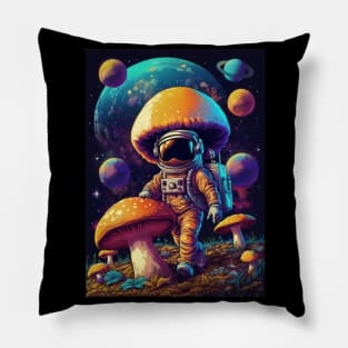 Techno Space Dj - Catsondrugs.com - lsd, acid, drugs, trippy, trip, psychedelic, hippie, drug, funny, science, rave, party, tumblr, weed, mushrooms Pillow