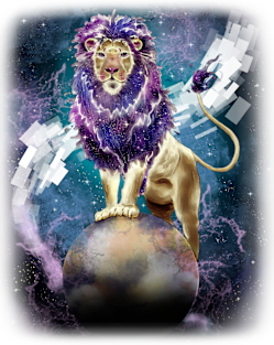 Galaxy Space Lion Magnet