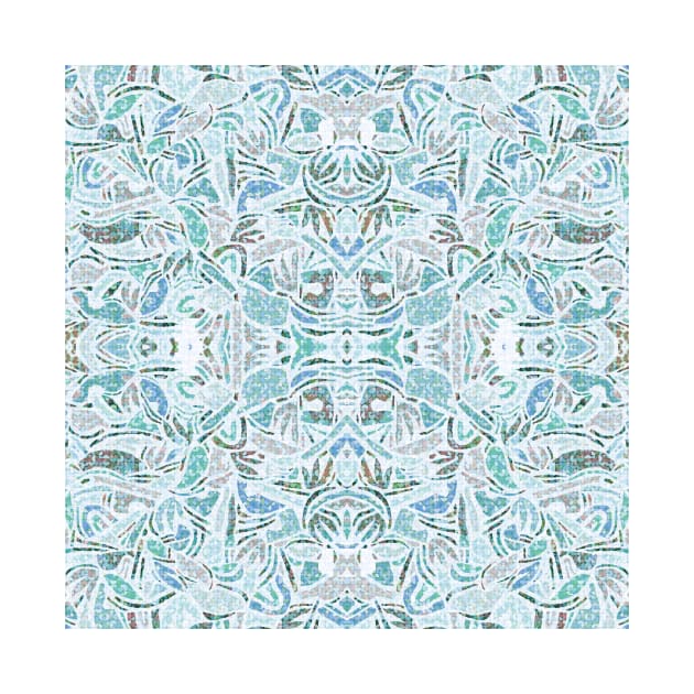 Mosaic in Aquamarine / Boho Tile Pattern by matise