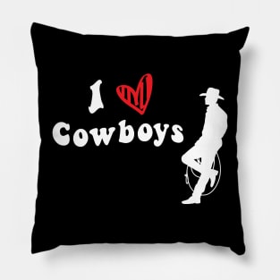 I Love Cowboys Pillow