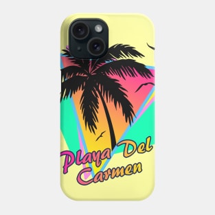 Playa Del Carmen Cool 80s Sunset Phone Case