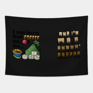 Coffee and Rolling Dice Tapestry