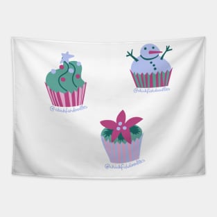 Holiday Cupcakes Tapestry
