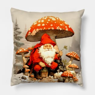 Santa: Santa is a Mushroom (Amanita Muscaria Mushroom) Pillow