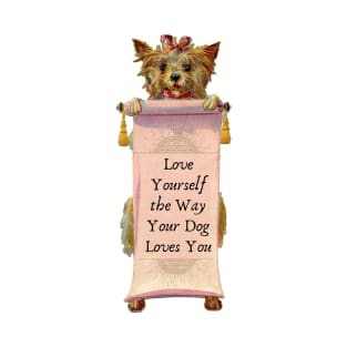 A fuzzy vintage dog with an inspirational message for you. T-Shirt