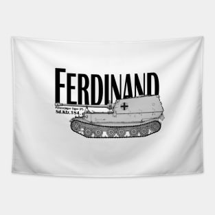 Ferdinand Tank Destoyer Tapestry