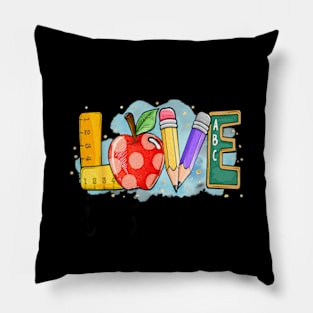 Cute Teach Love And Inspire Graphic Pillow