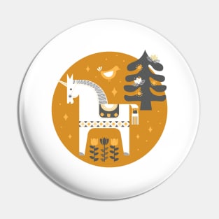 Yellow + Gray Fairytale Pin