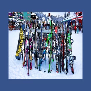 The Ski Party - Skis and Poles T-Shirt