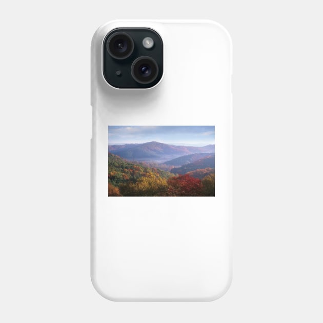 Autumn Deciduous Forest From The Blue Ridge Parkway North Carolina Phone Case by RhysDawson