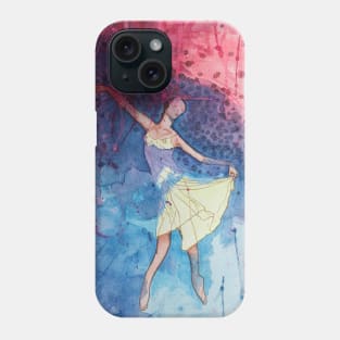 Dance It n5 by Natasha Kolton · dancer dancing watercolor painting Phone Case