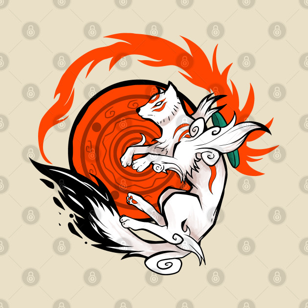 White Wolf Goddess Japanese Tapestry TeePublic