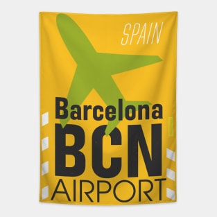 Barcelona airport BCN sticker Tapestry