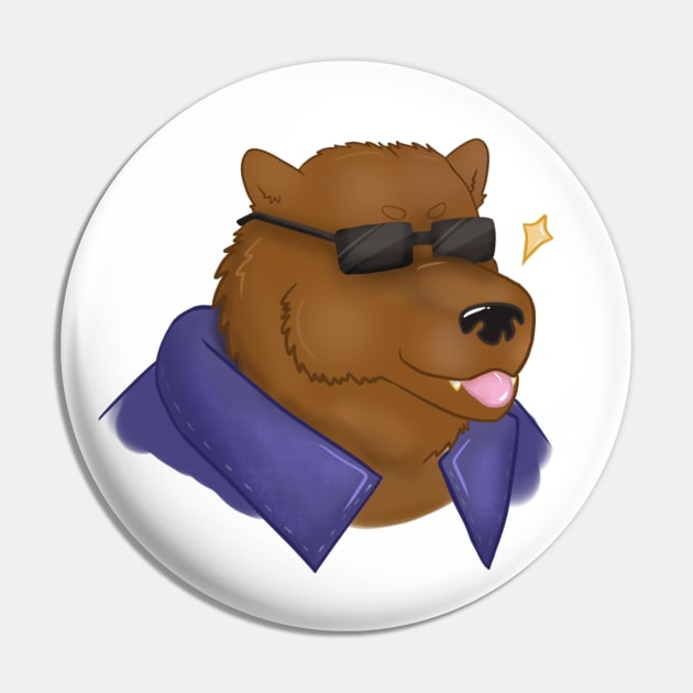 Grizz Pin by Scribble Corner