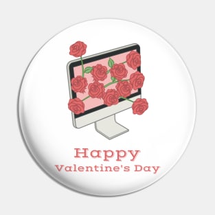 Remote Happy Valentine's Day Pin