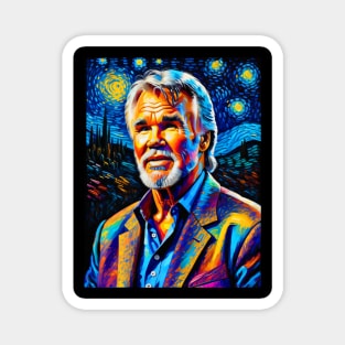 Kenny Rogers in starry night Magnet