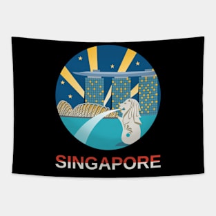 Singapore's Lion Statue Tapestry