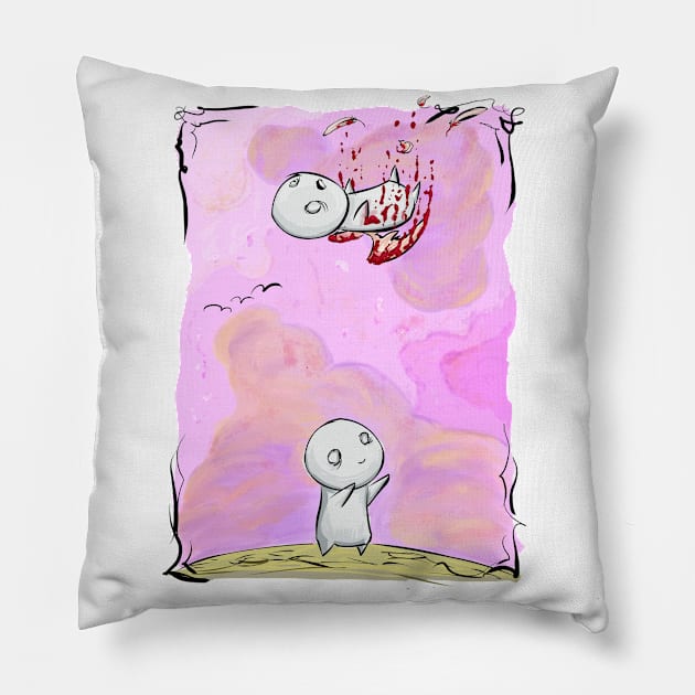 Even angels fall Pillow by ravenblue