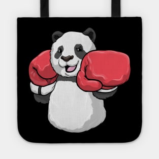 Panda at Boxing with Boxing gloves Tote