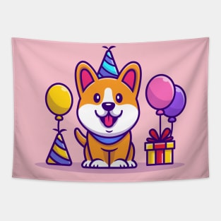 Corgi Birthday Tapestry