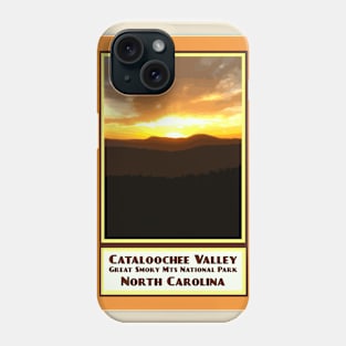 Vintage Travel Cataloochee Valley Sunset Phone Case