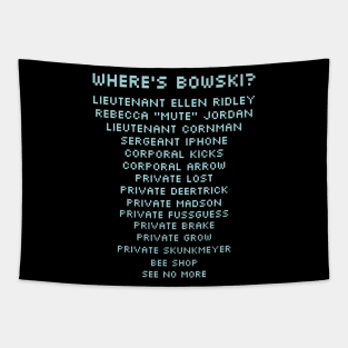 Where's Bowski? USCM Marines Names Parody List Extended Tapestry