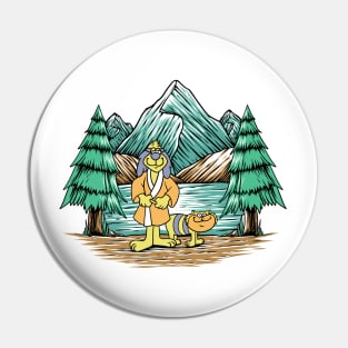 Phooey and Spot in the Mountain Lake Pin