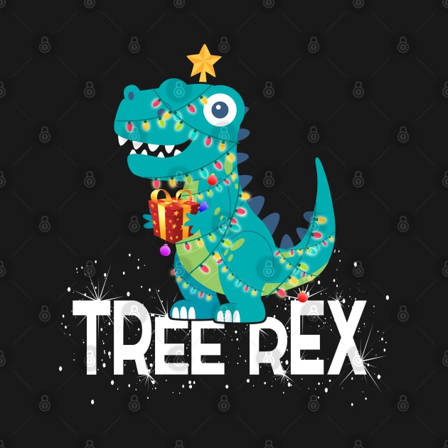 Christmas Dinosaur Tree Rex Pajamas Women Men Girls Boys Kids Holiday Xmas Gifts by Otis Patrick