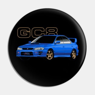 WRX STI GC8 Version 5 rally blue Pin