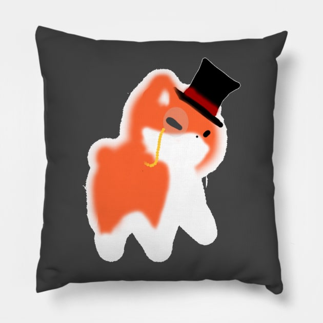 Too Fancy Pillow by kilynne_arts