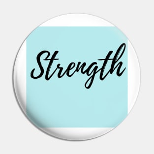 Strength Motivation Word - Blue Background Positive Affirmation Pin