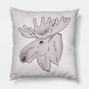 Albino Moose Head Pillow