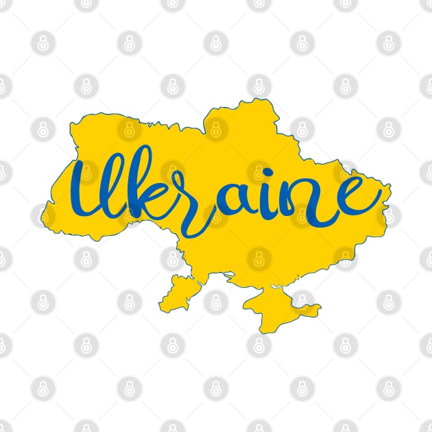 Ukrainian map and lettering by Cute-Design