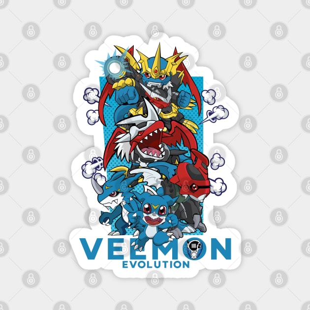 digimon veemon evolution Magnet by DeeMON