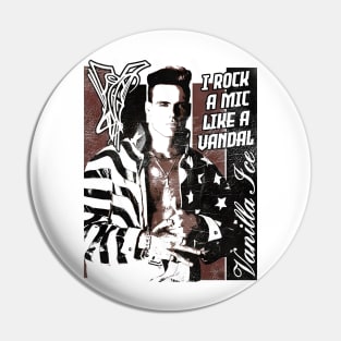 Vanilla Ice Rock A Mic Pin