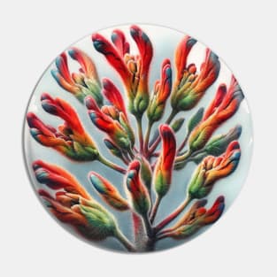 Vibrant Kangaroo Paw Decor - Watercolor Flower Pin