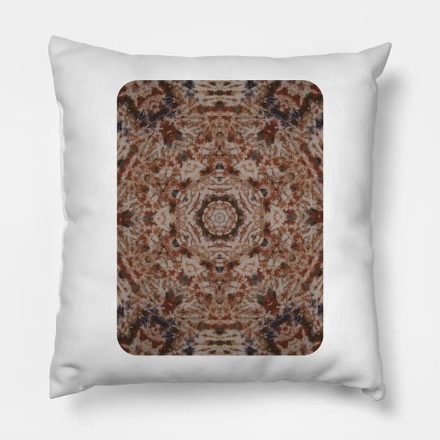 Sepia Tone Mandala Number 1 Pillow by SpotterArt