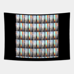 Beautiful Shades of Rainbow Colors in Vertical Stripes Seamless Pattern Tapestry