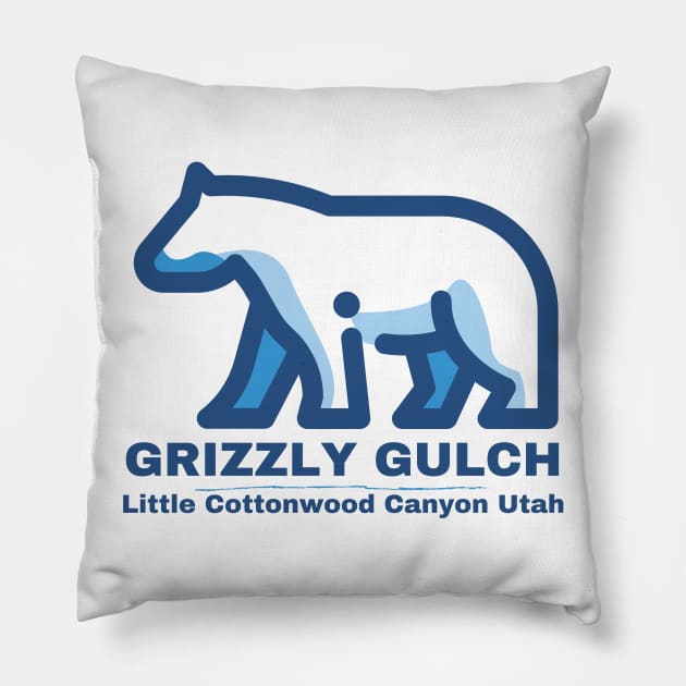 Grizzly Gulch Little Cottonwood Canyon Grizzly Bear Pillow by MalibuSun