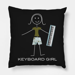 Funny Womens Keyboard Girl Pillow