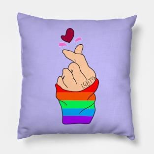 Lgbtq pride heart love Pillow