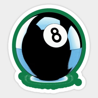 Realistic 8 Ball Pool Billiards Eight Ball Sticker for Sale by cinemapool