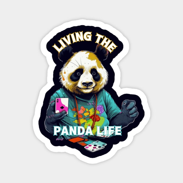 Living the Panda Life, panda t-shirts, t-shirts with pandas, Unisex t-shirts, panda lovers, animal t-shirts, gift ideas, panda tees, gifts Magnet by Clinsh Online 