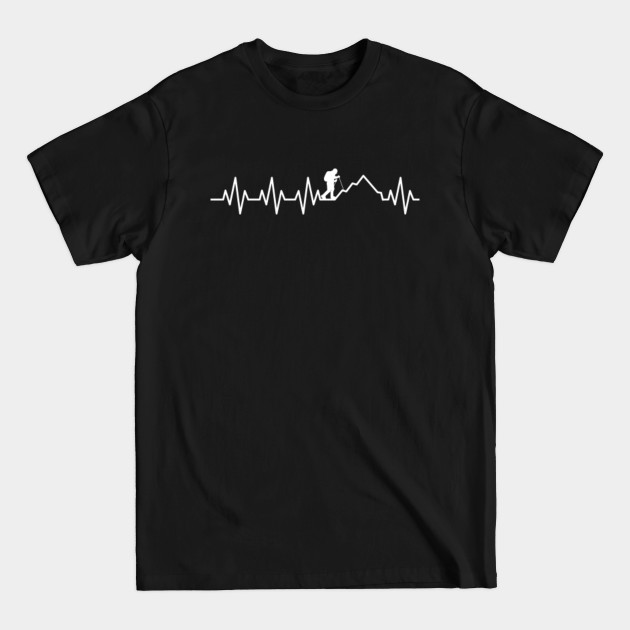 Discover Trekking Hiking Traveling Mountaineering Heartbeat Trekkers Gifts - Trekking - T-Shirt