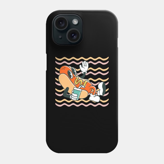 Retro Cool Hot dog Phone Case by NICHE&NICHE