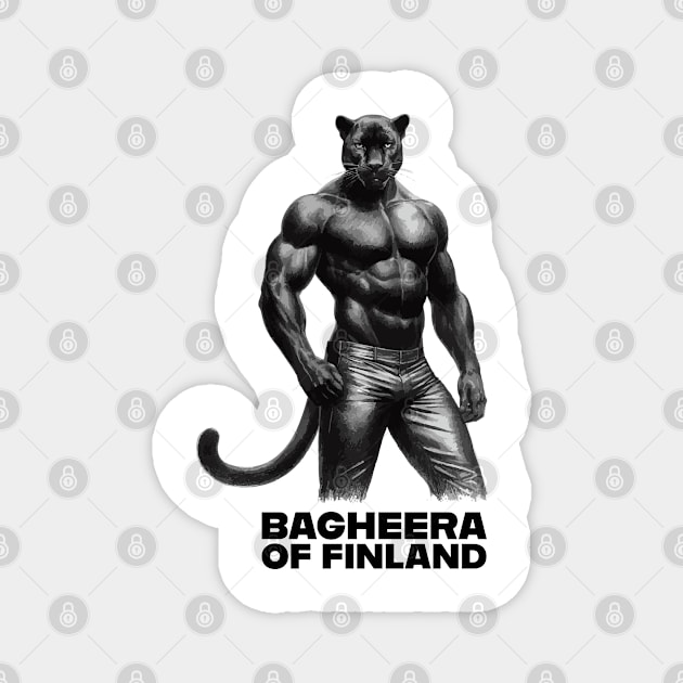 "Bagheera of Finland" LGBT Merchandise -  based on The Jungle Book Magnet by VEKULI