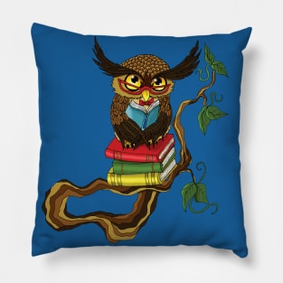 Mr. Books Owl Pillow