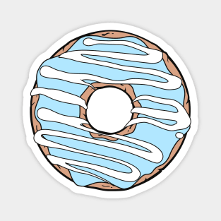 Blue Donut, Doughnut, Glaze, Icing, Frosting Magnet