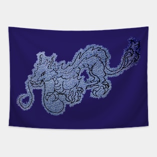 Luck Dragon (Blue) Tapestry